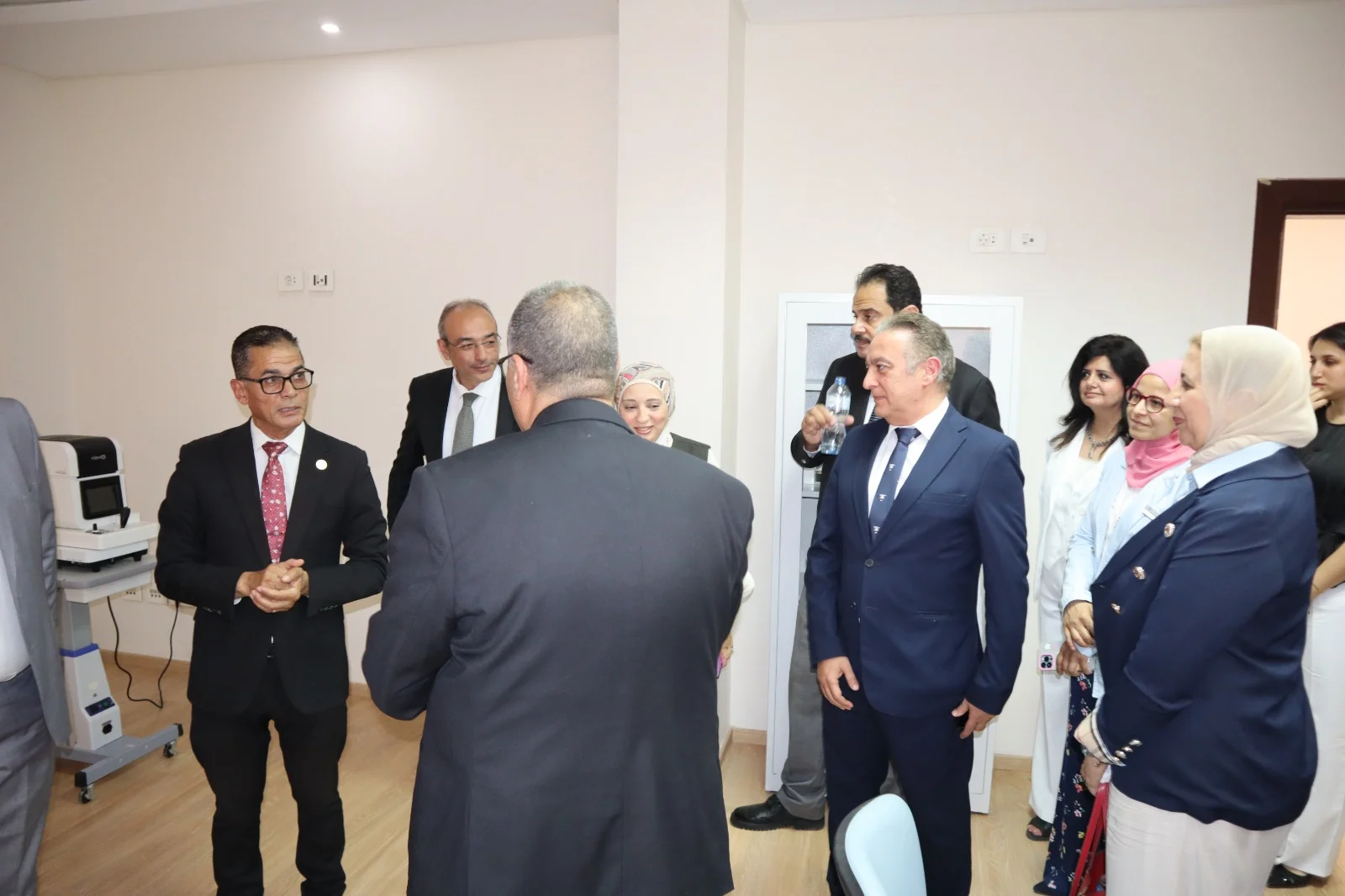 Dignitaries touring the newly established clinics
